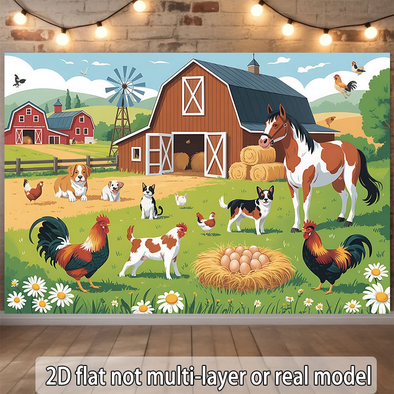 2D flat design, 1-piece banner - Agriculture Farming School 评论和价格