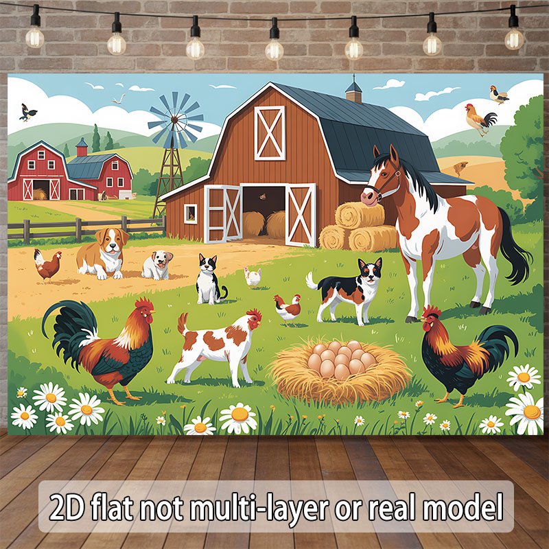 2D flat design, 1-piece banner - Agriculture Farming School 评论和价格