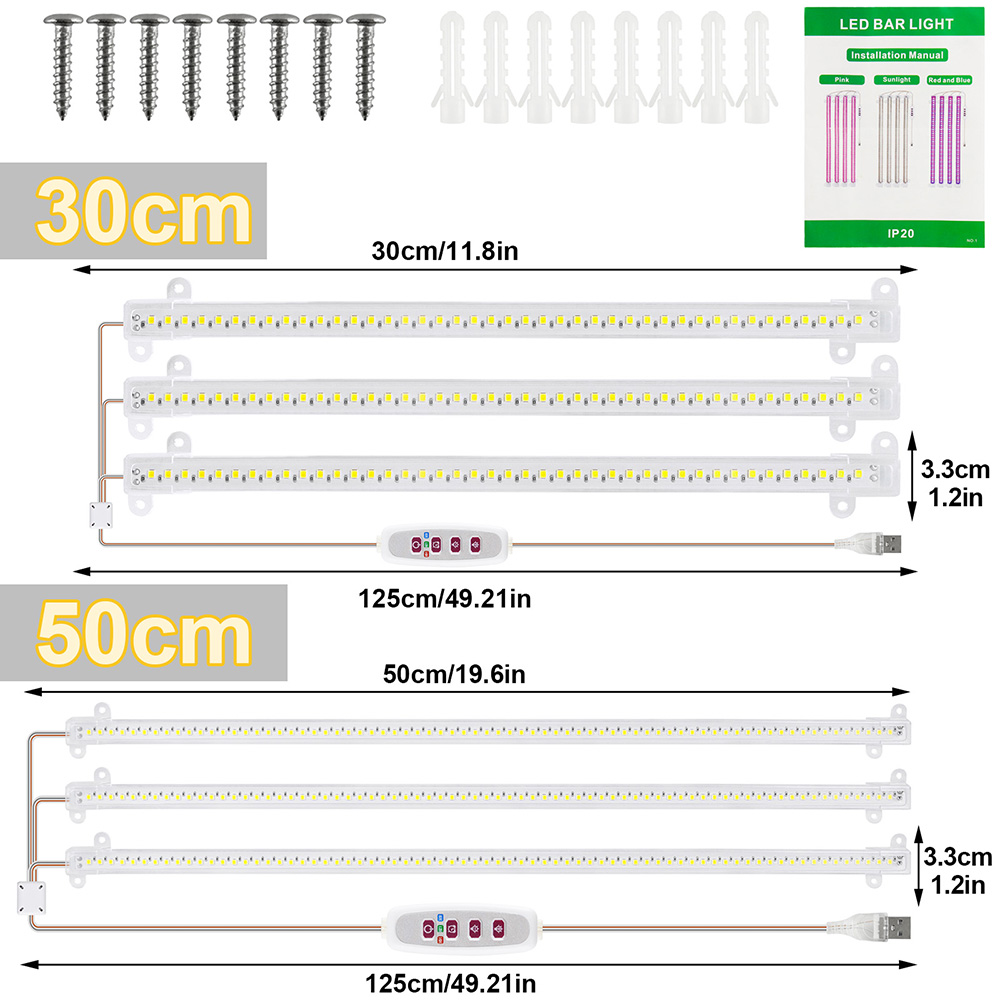 1/2/3/4Head LED Grow Light Str - Plant Growth Regulator 评论和价格