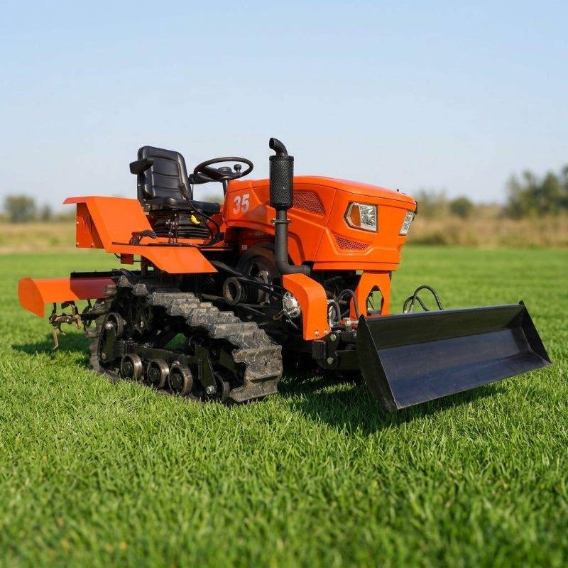 Crawler 4WD Rotary Tiller 35HP - Agriculture Farming Equipments 评论和价格